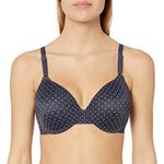 Warner's Women's Full-Coverage Underwire Bra, Gunmetal Gray Geo Print, 36C