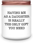 Gifts for Mom Dad from Daughter - Funny Birthday Gifts for Mom Dad from Daughter, Mom Dad Birthday Thanksgiving Christmas Candle Gifts from Daughter