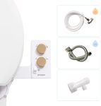 TUSHY Spa Royale Warm Water Bidet Seat Attachment. Self Cleaning Water Sprayer, Adjustable Pressure, Angle Control. (Requires Sink Access for Optional Warm Water Temperature Control), Gold Knobs