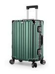 EB EVER BEST-Series Of Bags Polycarbonate Hard Case Zipperless Aluminium Frame Suitcase, 360° Swivel Double Wheel Luggage Travel Trolley Bag with TSA Lock (Small Size, 57 cm - 22 inch)