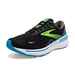 Brooks Men’s Adrenaline GTS 23 Supportive Running Shoe - Black/Hawaiian Ocean/Green - 8.5 Narrow