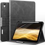 auaua Case for iPad Air 11 Inch (2024), iPad Air 5th Generation(2022), iPad Air 4th Generation Case (2020), with Pencil Holder, Auto Sleep/Wake, Vegan Leather (Gray)