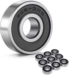 Wellgo 608-2RS Ball Bearings Skateboard Bearings Double Rubber Sealed Shielded Miniature Deep Groove Bearings 8mm x 22mm x7mm for Skateboards Inline Skate Scooter Roller Blade Skates etc -10pcs