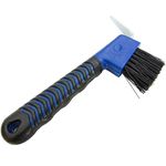 Intrepid International Rubber Handle Hoof Pick with Brush, Blue - The Ultimate Tool for Easy Horse Hoof Cleaning, Grooming, and More