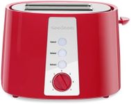SEEDEEM Toaster 2 Slice, Extra Wide Slot Toaster, 6 Shade Settings, Bread Toaster with Cancel, Defrost, Reheat Function, Extra Wide Slots for Waffle or Bagel, Removable Crumb Tray, 750W, Retro Red