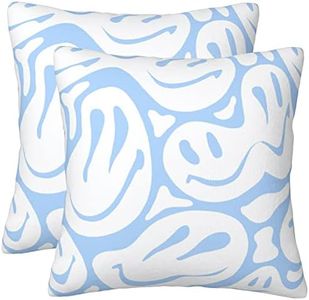 Pecfamly Blue Room Decor - Room Decor Aesthetic - Room Decor for Teen Girls - Aesthetic Room Decor - Room Decor for Teens - Bedroom Decor Aesthetic - Cute Pillows - Coastal Room Decor (Just Covers)