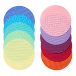 Springboard Cross Stitch Fabric Circles - 10-Pack of Binca Mesh for Sewing - 100% Cotton, 6-Count Embroidery Fabric for Kids - Cross Stitch Accessories - 15 cm Diameter Circles - Assorted Colours