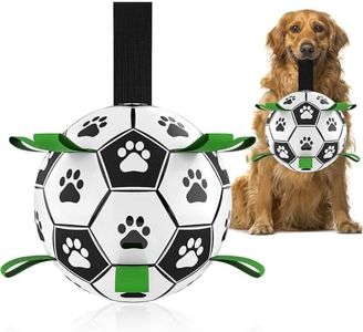 Giocattoli per cani Palla da calcio con le schede di presa, Giocattoli interattivi per cani per rimorchiatore, Regali di compleanno del cucciolo, Giocattolo di cane per cani, Palline per cani