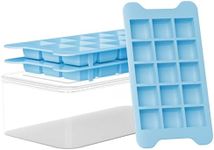 Ice Cube Tray for Freezer with Bin: Easy Release Ice Cube Maker with Covered Ice Holder - GGUW 3pack Ice Trays for Making 1.5inch Icecubes - Icebox with Lid