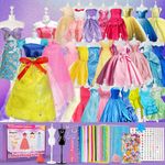 Anpro 650+ Pcs Fashion Designer Kit for Girls with 2 Mannequins,DIY Arts & Crafts Kit for Girls,Doll Clothes Making Sewing Kit,DIY Arts & Crafts Kit for Girls Age 6-12 Toys