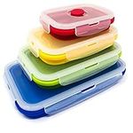 Set of 4 Collapsible Silicone Food 