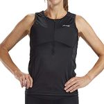 Zoot Women's Core Tri Tank - Performance Triathlon Top with Mesh Panels and 3 Pockets (Black, Medium)