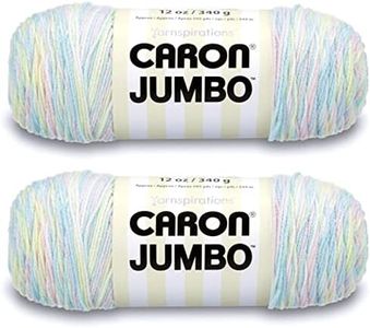 Caron Jumbo Prints Baby Rainbow Yarn - 2 Pack of 340g/12oz - Acrylic - 4 Medium (Worsted) - 595 Yards - Knitting/Crochet