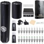 Dragonhawk Tattoo Machine Kit Rotary Wireless Tattoo Machine Pen, Tattoo Gun with LCD Display, 2 pcs 1500mAh Batteries, Tattoo Needles for Beginners