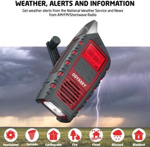 Eton Odyssey Hand Crank NOAA Weather Radio – AM/FM, Bluetooth, Solar, Phone Charger