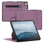 ZUGU CASE for iPad Air Case 13 Inch M4 2026 & M3 2025 & M2 2024 / iPad Pro 12.9 inch (3rd/4th Gen), Slim Protective Cover with Apple Pencil Holder, 10 Viewing Angles Auto Wake/Sleep (Berry Purple)