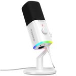 MAONO Dynamic Gaming Microphone: USB/XLR Podcast Mic with Software for Gamer-Podcast RGB PC Mic for Streaming Recording Studio YouTube Content Creation Online Chat PD100X (White)