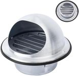 Handua 6" Neck Stainless Steel Round Exhaust Air Dryer Vent Cover Hood with Rubber Seal - Rust-Resistant, Weatherproof, and Efficient Airflow Exterior Wall Outlet Duct Grille (Without Screen)