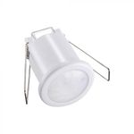 360 Degree PIR Motion Sensor - Mini Recessed Ceiling Mounted Occupancy Light Switch With Adjustable Timer & Lux Control - Presence Detector for Home Security White