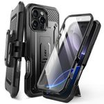 SUPCASE for iPhone 16 Pro Case with Screen Protector (Unicorn Beetle Pro), [Built-in Stand & Belt-Clip] [Military-Grade Protection] Full Body Heavy Duty Phone Case for iPhone 16 Pro 6.3'' 2024 (Black)