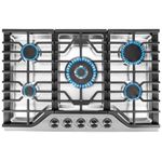 30 Inch Gas Cooktop Stovetop with 5 Italy SABAF Burners 39400BTU, 0.6mm Stainless Steel,Heavy-Duty Cast Iron Grate,Dual Fuel LPG/NG,Leakage Protection