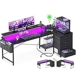 ODK 63-Inch Gaming Desk with LED Li