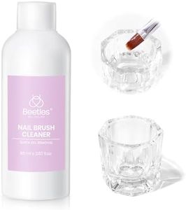 Beetles Nail Art Brushes Cleaner and Conditioner 85ml/2.87 Fl.Oz Nail Brush Restorer Quick Clean Break in Manicure Brush of Gel Polish, Nails Extension Gel, Dip Powder, Acrylic Builder DIY and Salon
