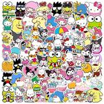 100 PCS My Melody and Kuromi Stickers, Hello Kitty Stickers Pompompurin Keroppi Stickers, Cute Stickers for Kids Teens Adults