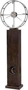 Howard Miller Juno III Floor Clock Wooden Finish, Gorgeous Timepiece for Home Decor & Office with Wooden Base, Classic Analog Display Roller Light Switch & Quartz Continuous Sweep Movement