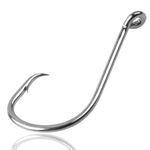 130PCS Circle Hooks Fishing Hook High Carbon Steel 2X Strong Offset Octopus Saltwater Circle Hooks for Catfish Bass