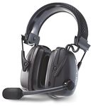 Howard Leight Sync Wireless Noise Blocking Stereo Earmuff with Audio Input Jack, Non-Dielectric, USB Charging Port, Boom Microphone With Windsock, Black, SNR 31 dB, 1034510 (1 Piece)