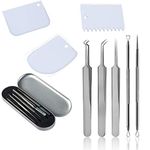 9 Pieces Weeding Tools Set, Weeding Kit Vinyl Weeding Tools Tools Basic Set Weeder Craft Vinyl Tools with Tin Box for Vinyl Craft Vinyl Silhouettes Cameos Lettering