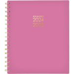 AT-A-GLANCE Planner 2024-2025 Academic, Weekly & Monthly, 7" x 8-3/4", Medium, Monthly Tabs, Flexible Cover, Harmony, Pink (1099-805A-34)