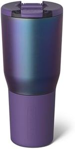 BrüMate Nav 35oz 100% Leak Proof Insulated Travel Tumbler with Magnetic BevLock™ Lid - Double Wall Cup-Holder Friendly Stainless Steel Mug (Dark Aura)