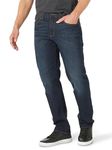 Lee Men's Athletic Tapered XM Jeans, Blue Strike, 42W / 32L