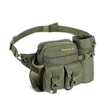 Tripole Polyester Multi-Utility Waist Pack and Sling Bag with Detachable Bottle Holder (Army Green)