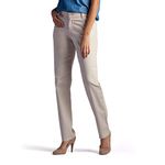 Lee Women's Relaxed Fit All Day Straight Leg Pant, Parchment, 6 Short