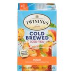 Twinings All Natural Cold Brew Iced Tea, Peach, 20 Count (Pack of 6)