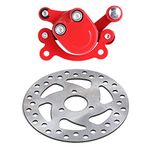 Kuuleyn Brake Caliper, 120mm Disc Rotor Brake Caliper Fit for 43 47 49cc Electric Go Kart Scooter, for Mini Moto