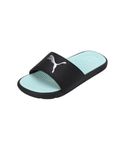 Puma Womens Cool Cat 2.0 Sport Wns BX Black-Silver-Fair Aqua Slide - 8 UK (39096406)