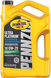 Pennzoil Ultra Platinum Full Synthetic 0W-20 Motor Oil (5L, Single Pack)