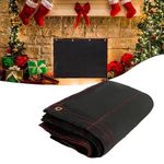 Cehapimo Fireplace Blocker Blanket- Fireplace Draft Cover Blocker- Fireplace Covers Indoor for Insulation- Fireplace Cover for Winter-Draft Blocker for Fireplace, on Energy Bills (44" x 32" Black)