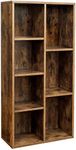 VASAGLE Bookcase, Wooden Bookshelf 