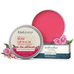 Khadi Pureus Herbals Madhuadhar Rose Lip Balm for Rosy Soft Moisturized Pink Lips | Natural Lip Moisturizer for Lightening Soft, Smooth & Nourished Lips | Women & Men (10 gm.)