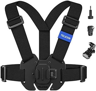 Chest Mount Harness Mount Compatible with Go Pro Hero 13 12 11 10 9 8 Series DJI Osmo Action 3 Action 2 Action Cameras Bhest Belt Holder