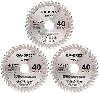 3Pack 4-1/2-Inch 40T TCT Circular Saw Blade with 7/8-Inch Arbor, Carbide Tipped Teeth General Purpose Hard & Soft Wood Cutting Saw Blade for Angle Grinder