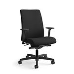 Hon Ignition Series Mid-Back Work Chair - Upholstered Computer Chair for Office Desk, Black (HIWM3)