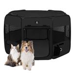 X-ZONE PET Black Playpen Portable Foldable Dog/Cat/Puppy Exercise Kennel The Best Indoor and Outdoor Pen.