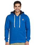 Amazon Brand - House & Shields Men's Cotton Blend Neck Hooded Sweatshirt (HSS-23_Cobalt Blue_S)