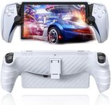 Gorixer Upgraded Case for PlayStation Portal with Kickstand-TPU Soft Case Protective Stand for PS Portal Accessories-Full Protection&Non-Slip Grip Cover for PlayStation Portal Remote Player-White